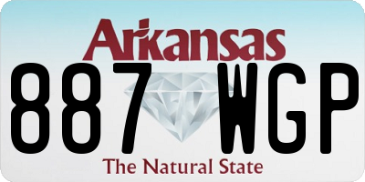 AR license plate 887WGP