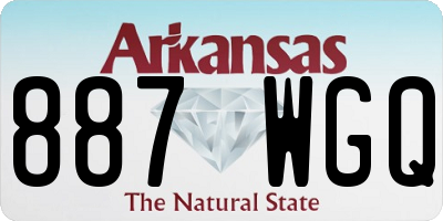 AR license plate 887WGQ