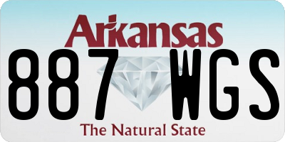 AR license plate 887WGS