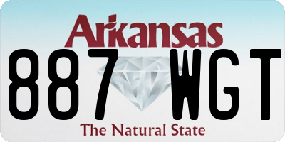 AR license plate 887WGT