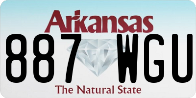 AR license plate 887WGU