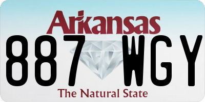 AR license plate 887WGY
