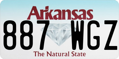 AR license plate 887WGZ