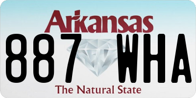 AR license plate 887WHA