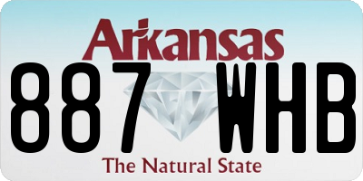 AR license plate 887WHB