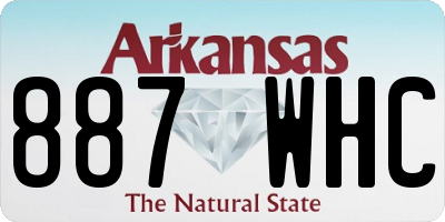 AR license plate 887WHC