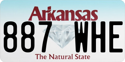 AR license plate 887WHE