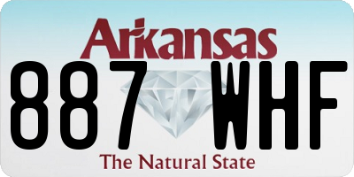 AR license plate 887WHF