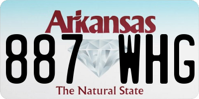AR license plate 887WHG