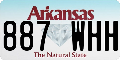 AR license plate 887WHH