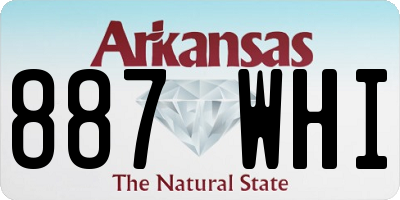 AR license plate 887WHI