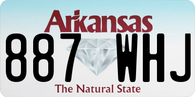AR license plate 887WHJ
