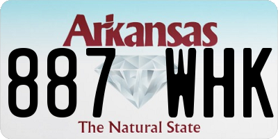 AR license plate 887WHK