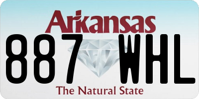 AR license plate 887WHL