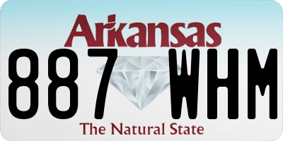 AR license plate 887WHM