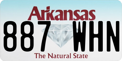 AR license plate 887WHN