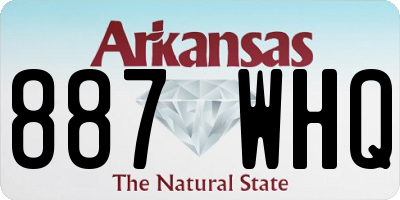 AR license plate 887WHQ
