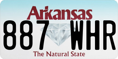 AR license plate 887WHR