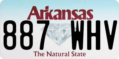 AR license plate 887WHV