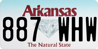 AR license plate 887WHW