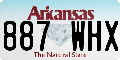 AR license plate 887WHX