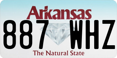 AR license plate 887WHZ