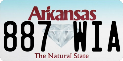 AR license plate 887WIA