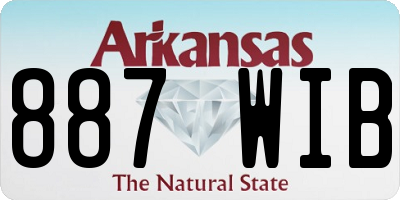 AR license plate 887WIB