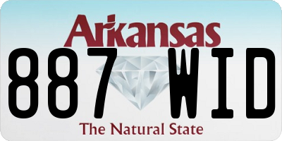 AR license plate 887WID