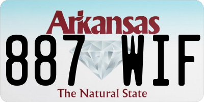 AR license plate 887WIF