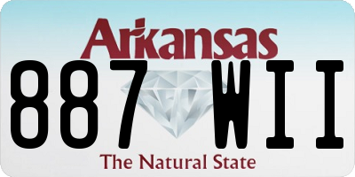 AR license plate 887WII