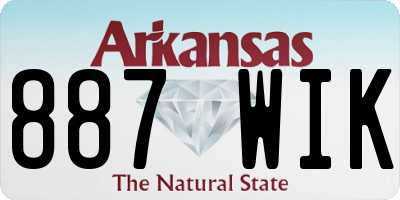AR license plate 887WIK