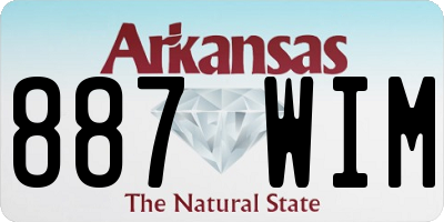AR license plate 887WIM