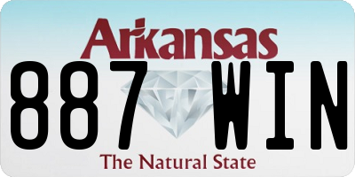 AR license plate 887WIN