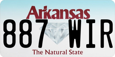 AR license plate 887WIR