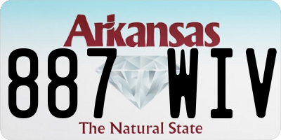 AR license plate 887WIV
