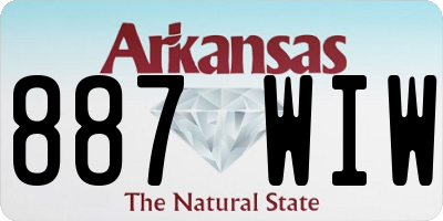 AR license plate 887WIW