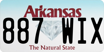 AR license plate 887WIX