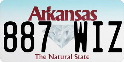 AR license plate 887WIZ