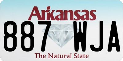 AR license plate 887WJA