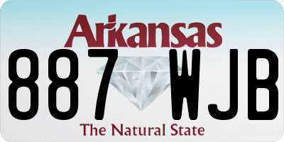 AR license plate 887WJB