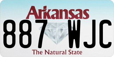 AR license plate 887WJC