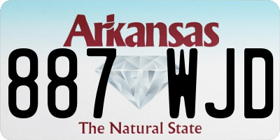 AR license plate 887WJD
