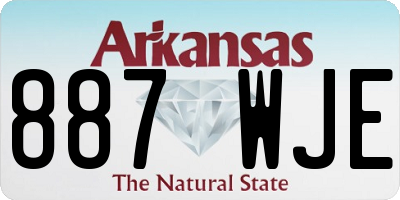 AR license plate 887WJE