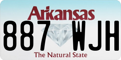 AR license plate 887WJH