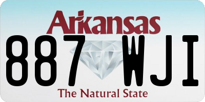 AR license plate 887WJI