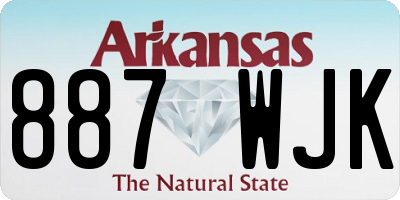 AR license plate 887WJK