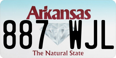 AR license plate 887WJL
