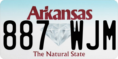 AR license plate 887WJM