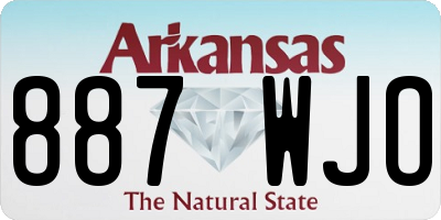 AR license plate 887WJO